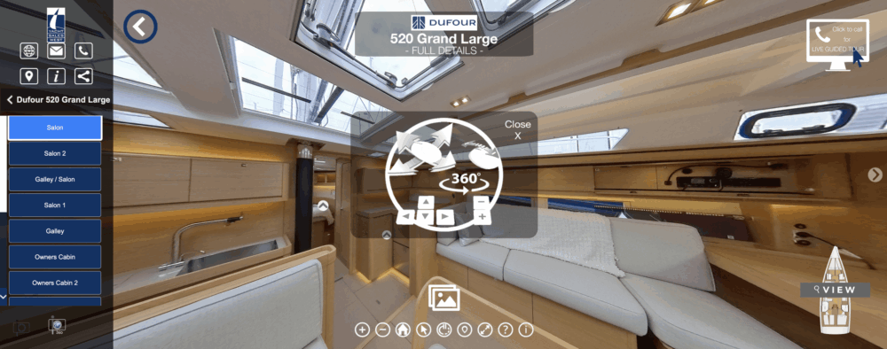 3D virtual reality yacht application