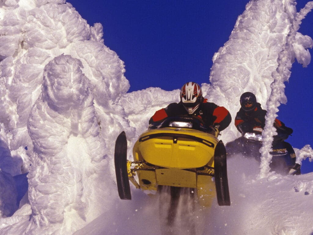Snow mobiling