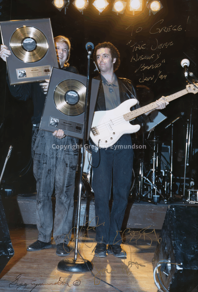 Jeff Healey's debut album, See the Light, Gold Record Status Announcement, eventually certified as Triple Platinum. Released in 1988.