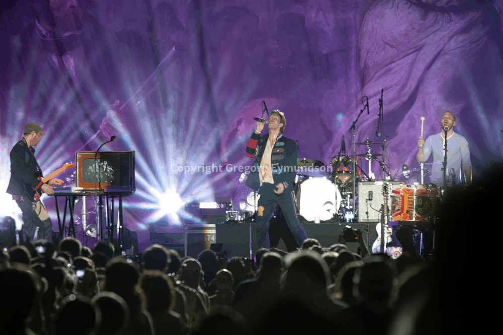 Coldplay at the first-ever Pemberton Music Festival. Pemberton, BC July 27, 2008.